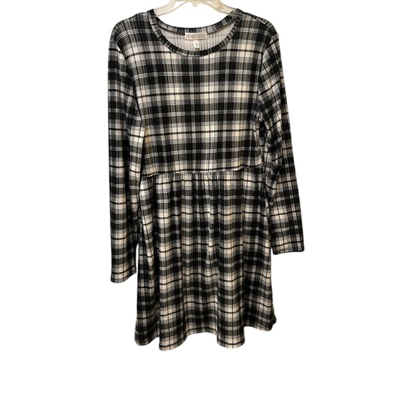 🐆3/$15 Planet Gold Plaid dress - Picture 1 of 4